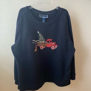 Karen Scott Christmas Black Sweater
